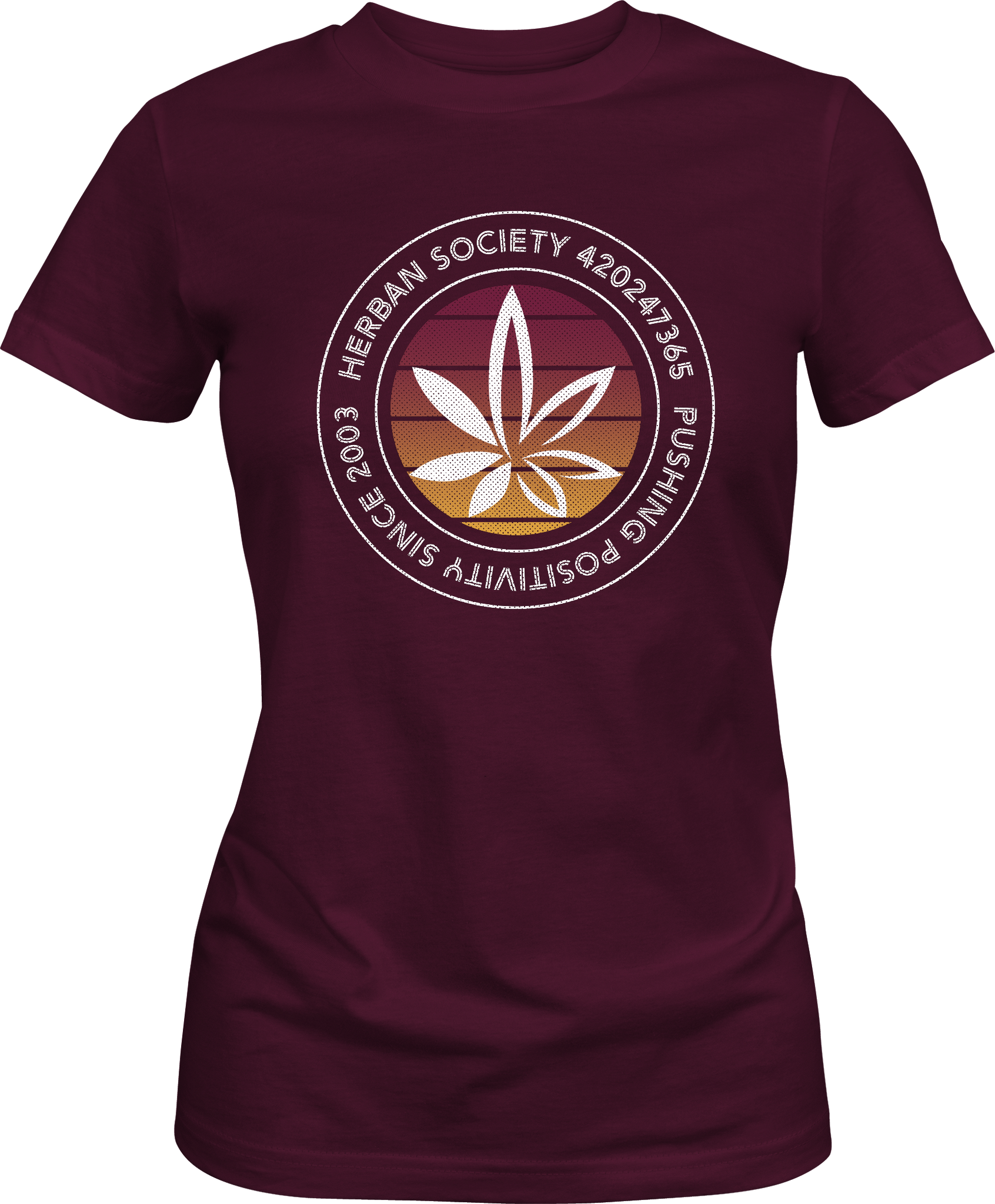 Herban Society "Pushing Positivity" - Premium Womens Crewneck T-shirt