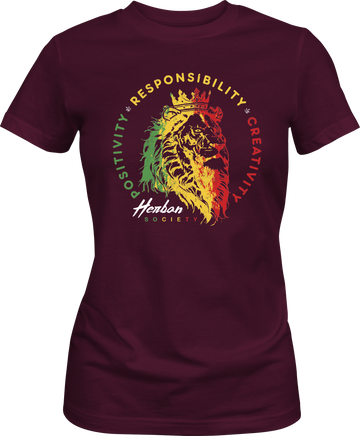 Rasta Reggae Vibe - Premium Womens Crewneck T-shirt