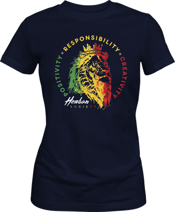 Rasta Reggae Vibe - Premium Womens Crewneck T-shirt